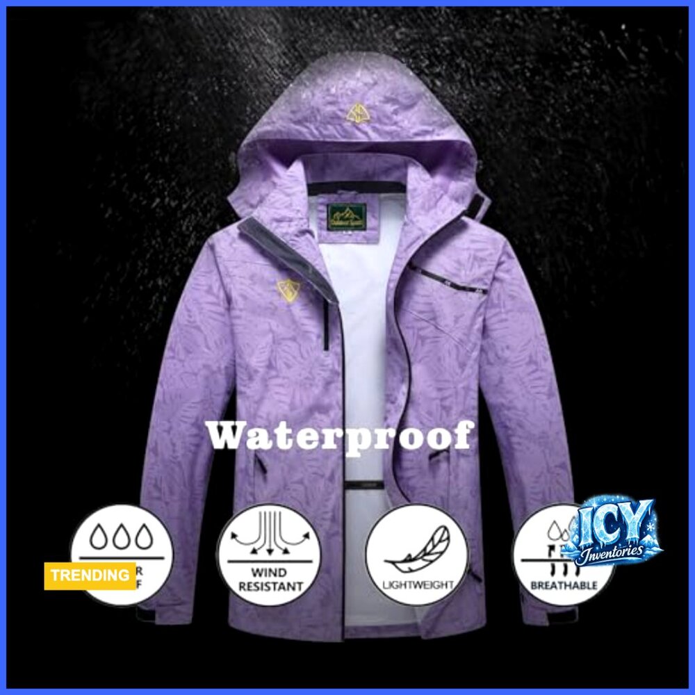 Waterproof Windproof Rain Jacket Lightweight Pack… - image 3